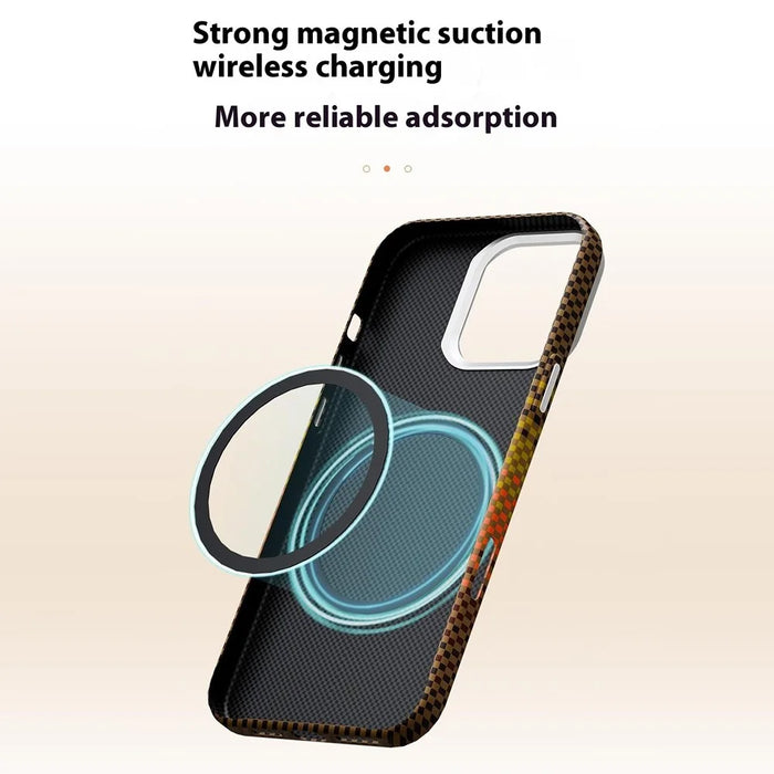 GKK For iPhone 16 Pro Max Case Compatible with MagSafe Hard PC Phone Back Cover - Sunrise Gold - 4