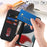 Stand Case for iPhone 13 Pro Max / 12 Pro Max Litchi Texture Leather Flip Phone Cover with Strap  /  Wallet - Black - 5