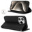 Stand Case for iPhone 15 Pro Max Litchi Texture Leather Flip Phone Cover with Strap  /  Wallet - Black - 3