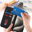 Stand Case for iPhone 15 Pro Max Litchi Texture Leather Flip Phone Cover with Strap  /  Wallet - Black - 5