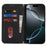 Stand Case for iPhone 16 Pro Litchi Texture Leather Flip Phone Cover with Strap  /  Wallet - Black - 2