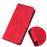 KHAZNEH For iPhone 18 Pro / 17 Pro Case PU Leather Retro Texture Phone Cover - Red - 4