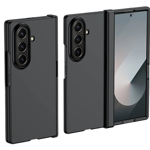 For Samsung Galaxy Z Fold7 5G Case Hinge Protection Skin-Touch PC Phone Cover - Black - 1