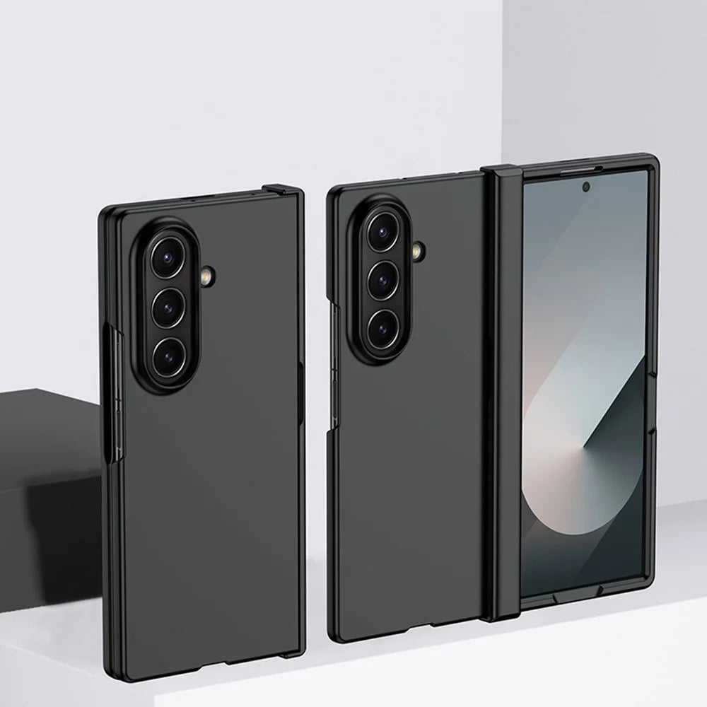For Samsung Galaxy Z Fold7 5G Case Hinge Protection Skin-Touch PC Phone Cover - Black - 2