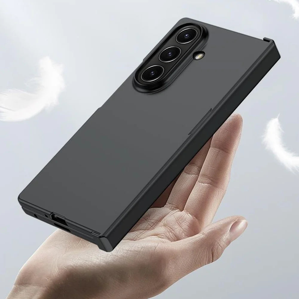 For Samsung Galaxy Z Fold7 5G Case Hinge Protection Skin-Touch PC Phone Cover - Black - 3