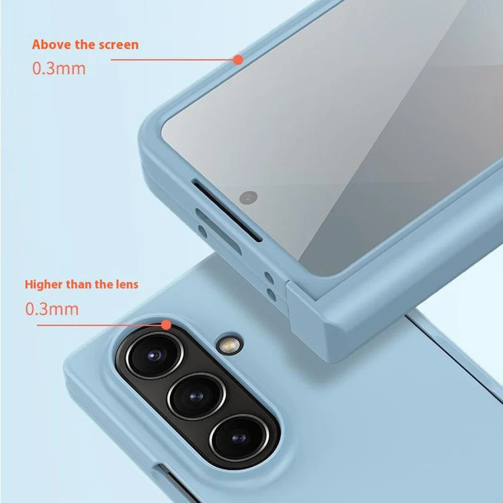 For Samsung Galaxy Z Fold7 5G Case Hinge Protection Skin-Touch PC Phone Cover - Black - 6