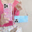 For iPhone 15 Pro Max Case IMD Star Design TPU Phone Cover with Beaded Strap - Pink - 5