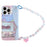 For iPhone 16 Pro Max Case IMD Cartoon Pattern TPU Phone Cover with Beaded Strap - Dachshund - 1