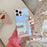 For iPhone 16 Pro Max Case IMD Cartoon Pattern TPU Phone Cover with Beaded Strap - Dachshund - 3