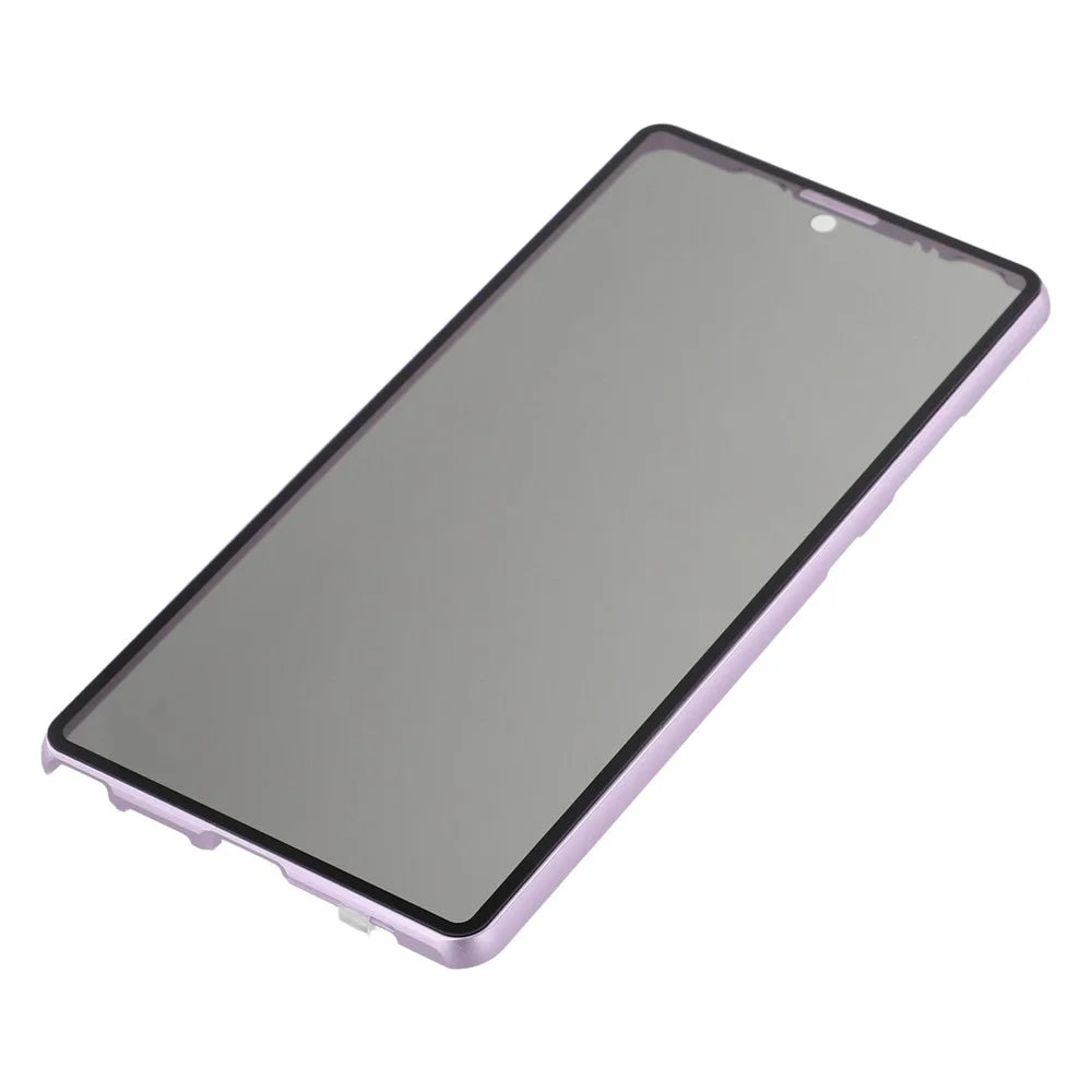 For Samsung Galaxy S25 Ultra Case with Anti-Spy Screen Protector / Lens Film Tempered Glass Metal Phone Cover - Purple - 6