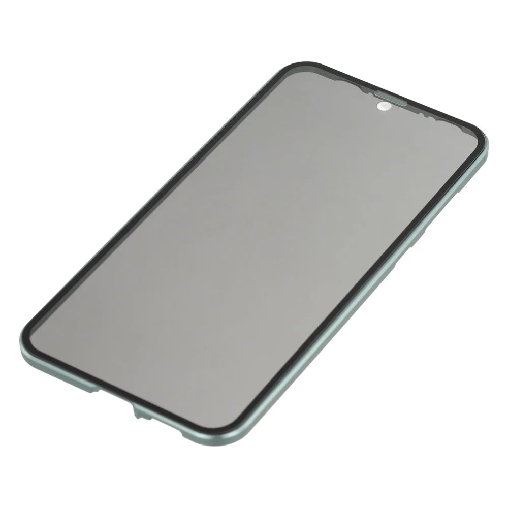 For Samsung Galaxy S25+ / S24+ Case with Anti-Spy Screen Protector / Lens Film Tempered Glass Metal Phone Cover Magnetic Clasp - Green - 6