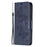 For Samsung Galaxy S23+ Wallet Case Imprinted Butterflies Leather Phone Cover with Strap - Dark Blue - 6