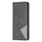 For Samsung Galaxy S23+ Leather Case with Card Holder Imprinting Pattern Phone Stand Cover - Black - 7