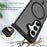 For Samsung Galaxy Z Fold7 5G Magnetic Case TPU Frame Acrylic Back Phone Cover Skin Touch - Black - 3