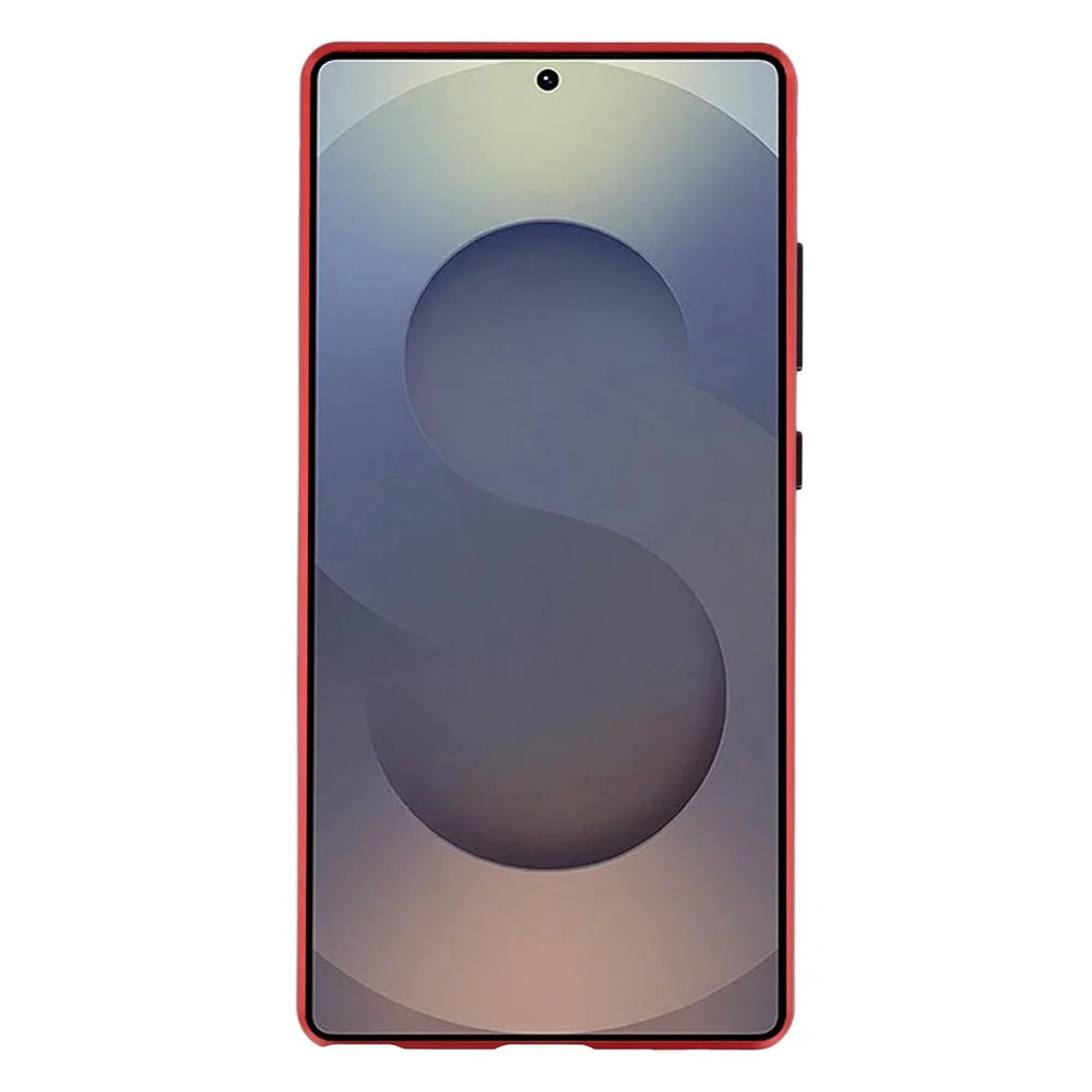 For Samsung Galaxy S25 Ultra Case with Anti-Spy Screen Protector Tempered Glass Metal Phone Cover Magnetic Clasp - Red - 3