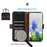 For iPhone 18 Pro / 17 Pro Case RFID Blocking Genuine Cow Leather Wallet Phone Cover - Black - 4