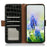 For iPhone 17 Case Crocodile Texture Genuine Cow Leather Phone Wallet Cover - Black - 2
