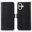 For iPhone 17 Case RFID Blocking Genuine Cow Leather Wallet Phone Cover - Black - 1