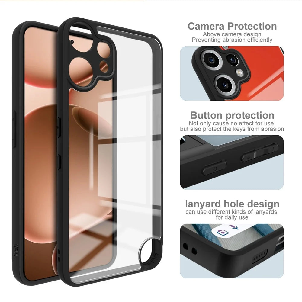 IMAK UX-9A Series for Nothing CMF Phone 2 Pro Case Clear TPU PC Phone Cover Reinforced Corners - 4