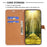 For Samsung Galaxy S23 Shockproof Case Jeans Cloth Texture Leather Wallet Mobile Cover with Stand - Navy Blue - 3