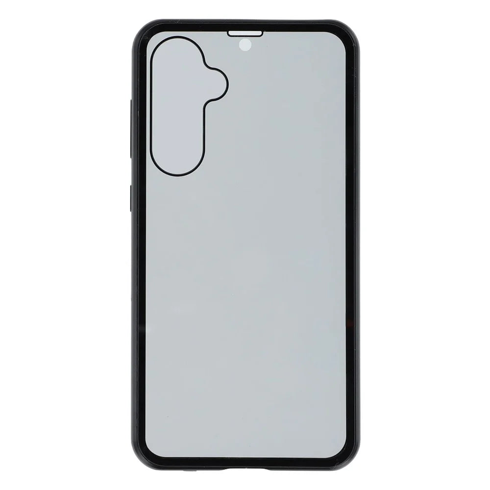 For Samsung Galaxy S23 FE Case with Anti-Spy Screen Protector Tempered Glass Metal Phone Cover Magnetic Clasp - Black - 2