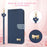 Phone Case For Google Pixel 10 / 10 Pro / 9 / 9 Pro Bowknot Decor Wallet Leather Cover with Wrist Strap - Dark Blue - 6
