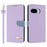 For Google Pixel 9a Case Bowknot Decor Wallet Leather Phone Cover with Wrist Strap - Purple - 1