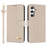 For Samsung Galaxy A55 5G Case Bowknot Decor Wallet Leather Phone Cover with Wrist Strap - Khaki - 1