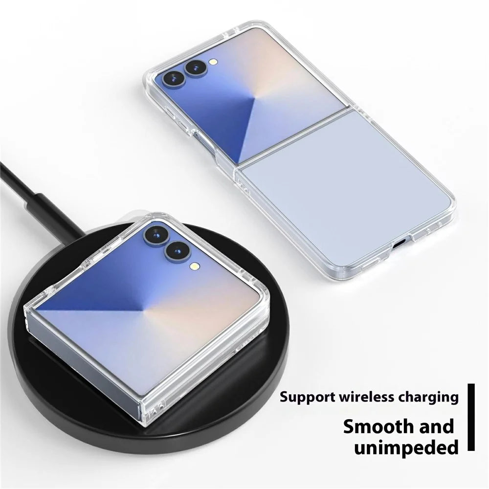 For Samsung Galaxy Z Flip7 5G Clear Case Anti-Drop Hard PC Phone Cover - 3