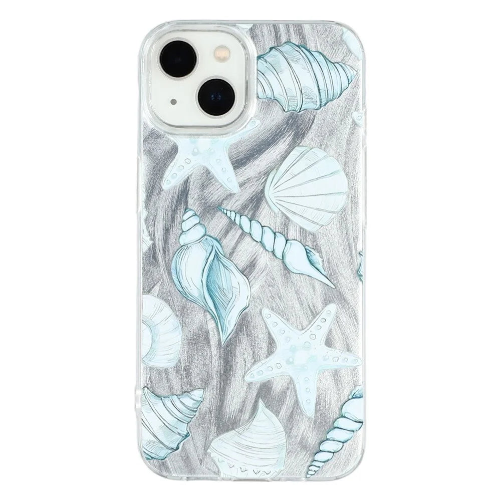 For iPhone 13 Case Shell Pattern Airbag Shockproof PC + TPU Phone Back Cover - 3