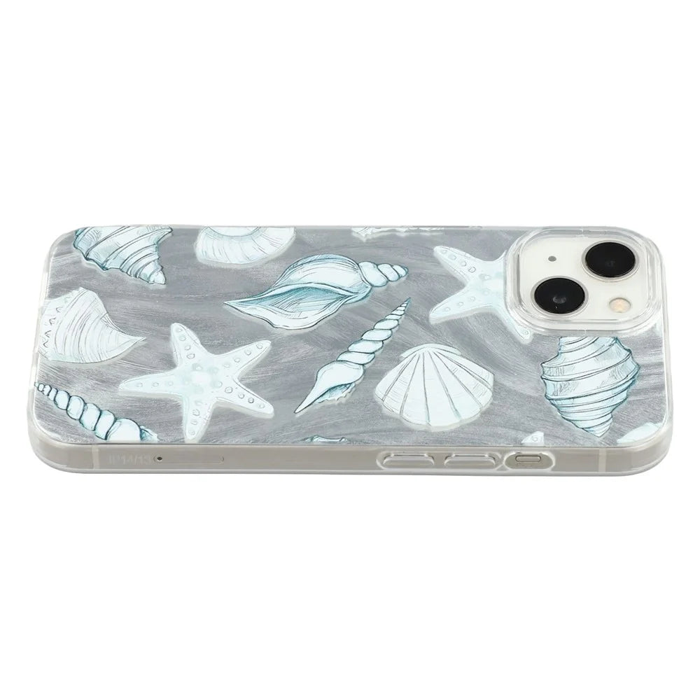 For iPhone 13 Case Shell Pattern Airbag Shockproof PC + TPU Phone Back Cover - 4