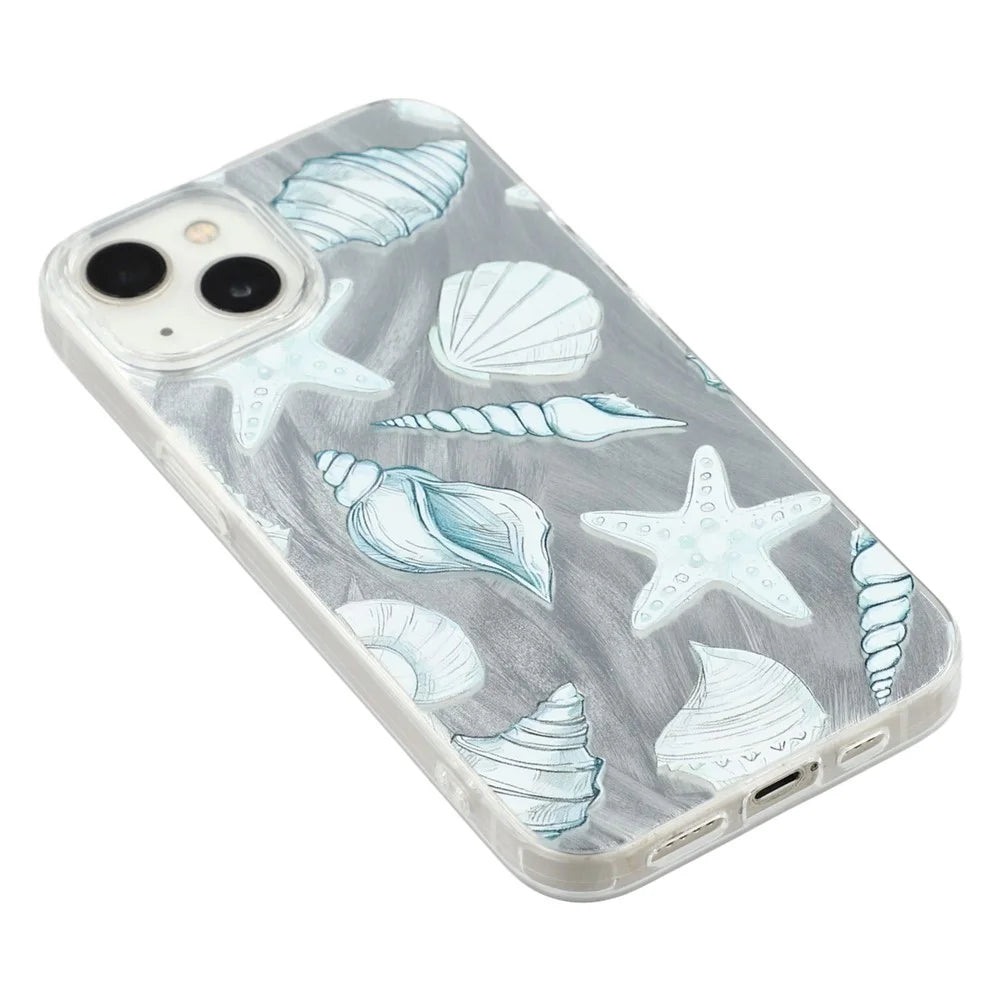 For iPhone 13 Case Shell Pattern Airbag Shockproof PC + TPU Phone Back Cover - 6