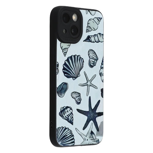 For iPhone 13 Case Starfish Shells Pattern Shockproof TPU Phone Back Cover - 1