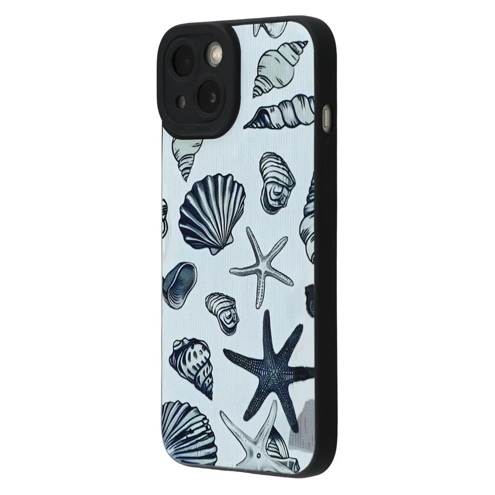 For iPhone 13 Case Starfish Shells Pattern Shockproof TPU Phone Back Cover - 4