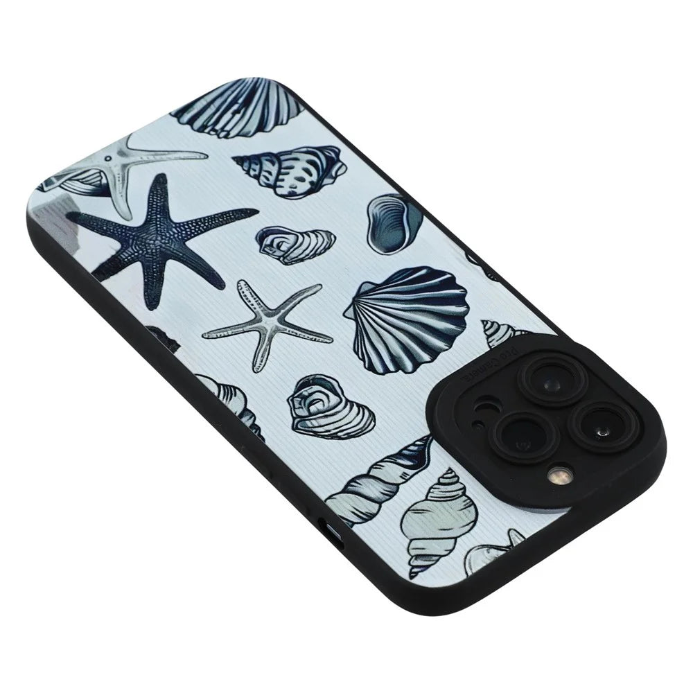 For iPhone 13 Pro Max Case Starfish Shells Pattern Shockproof TPU Phone Back Cover - 6