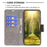 For Samsung Galaxy A14 5G / A14 4G Case Smooth Leather Wallet Stand Mobile Phone Cover with Strap - Grey - 3