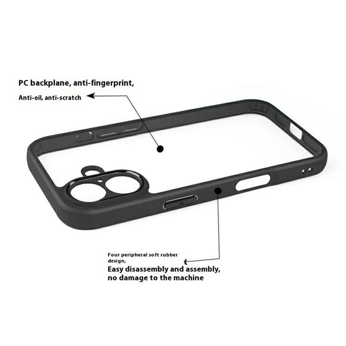 For iPhone 17 Case Shockproof PC + TPU Clear Back Phone Cover - 3