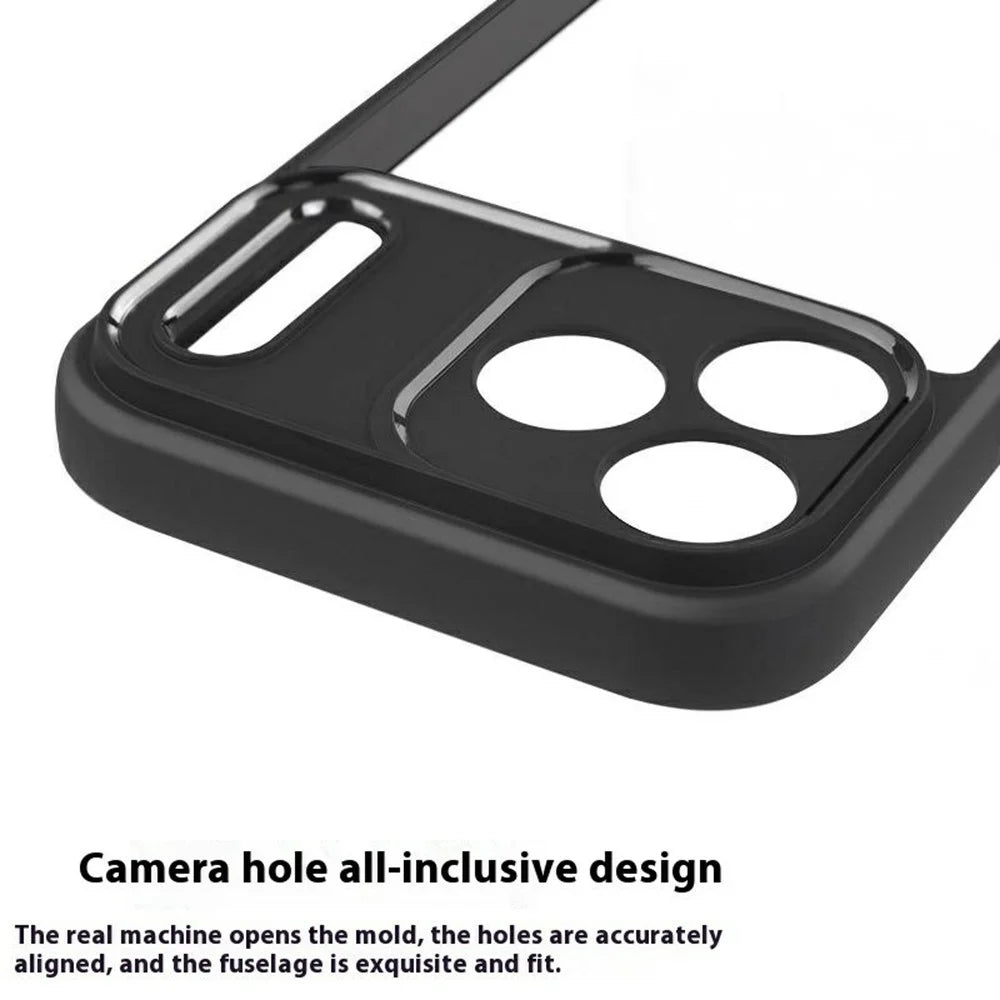 For iPhone 17 Pro Case Shockproof PC + TPU Clear Back Phone Cover - 5
