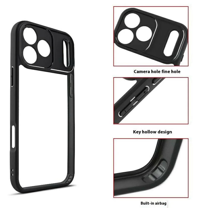 For iPhone 17 Pro Max Case Shockproof PC + TPU Clear Back Phone Cover - 6