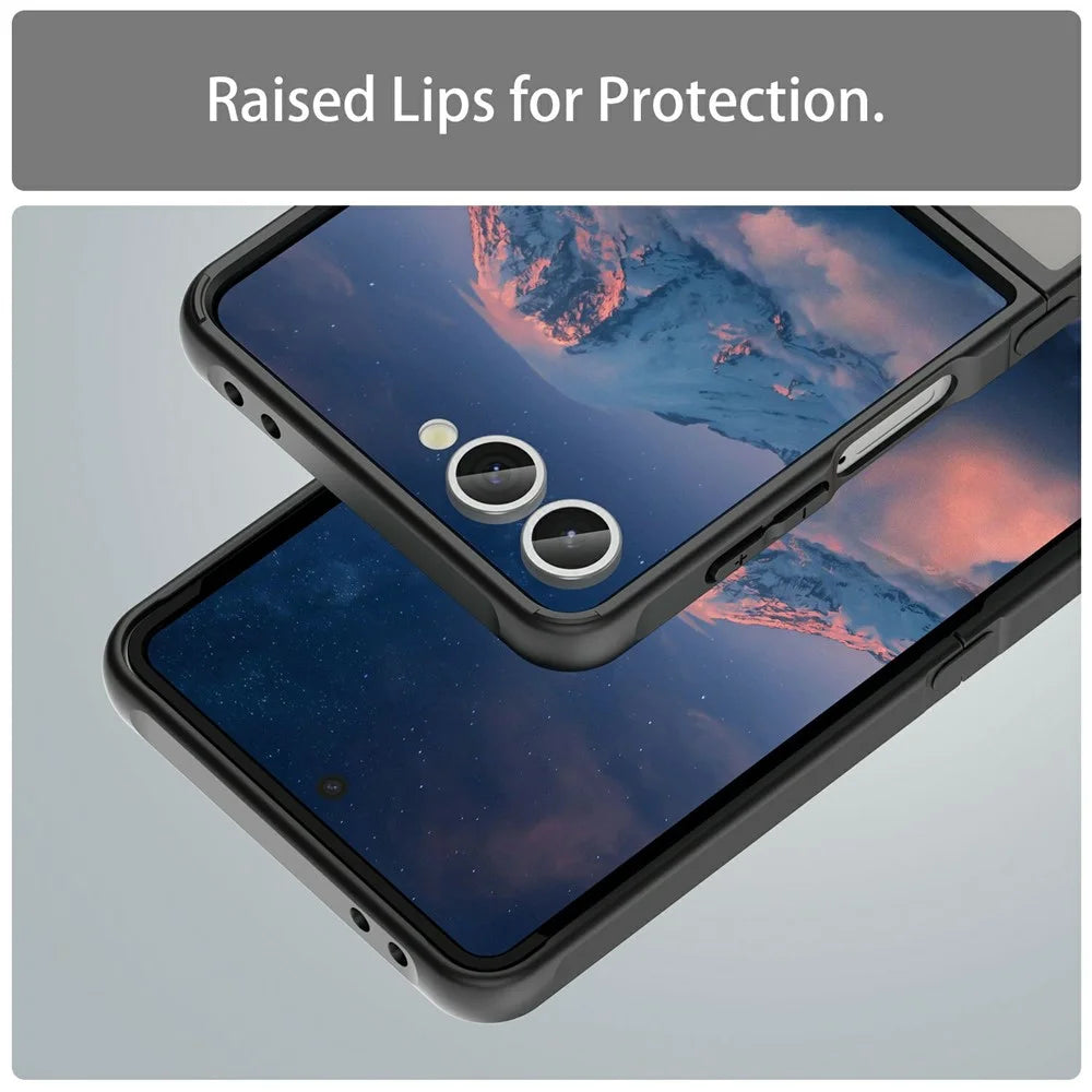 For Samsung Galaxy Z Flip7 5G Magnetic Case Anti Drop PC + TPU Phone Cover - Black - 5
