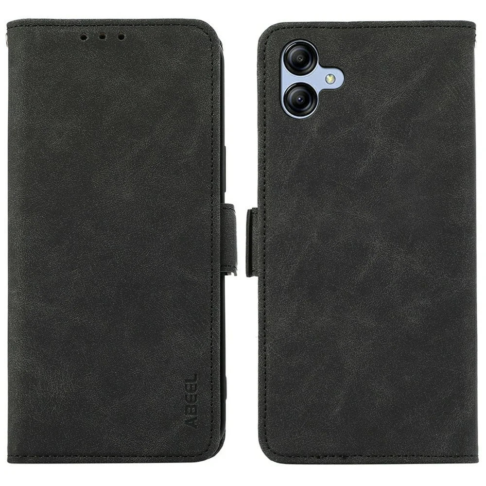 ABEEL For Samsung Galaxy A08 5G / A08 4G / A07 5G / A07 4G / A06 5G / A06 4G Case PU Leather Folio Stand View RFID Blocking Phone Cover - Black - 1