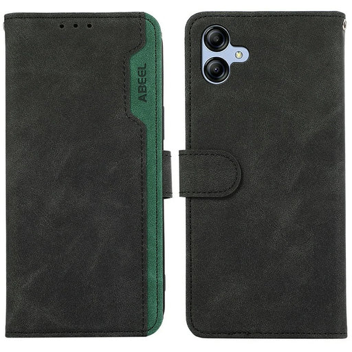 ABEEL For Samsung Galaxy A08 5G / A08 4G / A07 5G / A07 4G / A06 5G / A06 4G Case Color Splicing Leather Flip Phone Cover RFID Blocking - Black - 1