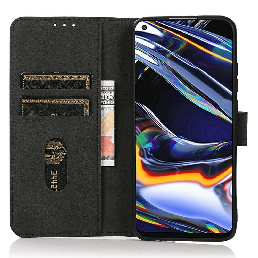 KHAZNEH For Samsung Galaxy A18 5G / A18 4G / A17 5G / A17 4G / A26 5G Case PU Leather Wallet Stand Phone Cover - Black - 2
