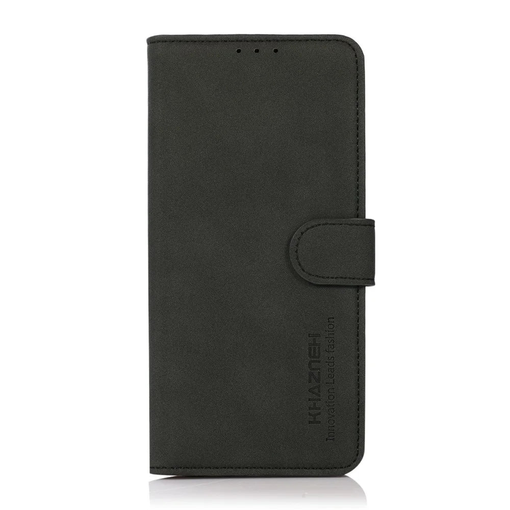 KHAZNEH For Samsung Galaxy A18 5G / A18 4G / A17 5G / A17 4G / A26 5G Case PU Leather Wallet Stand Phone Cover - Black - 6