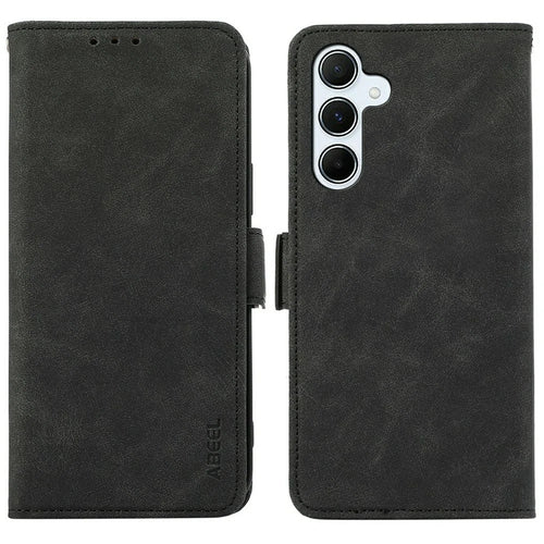 ABEEL For Samsung Galaxy A18 5G / A18 4G / A17 5G / A17 4G / A26 5G Case PU Leather Folio Stand View RFID Blocking Phone Cover - Black - 1