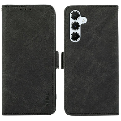 ABEEL For Samsung Galaxy A18 5G / A18 4G / A17 5G / A17 4G / A26 5G Case PU Leather Folio Stand View RFID Blocking Phone Cover - Black - 1