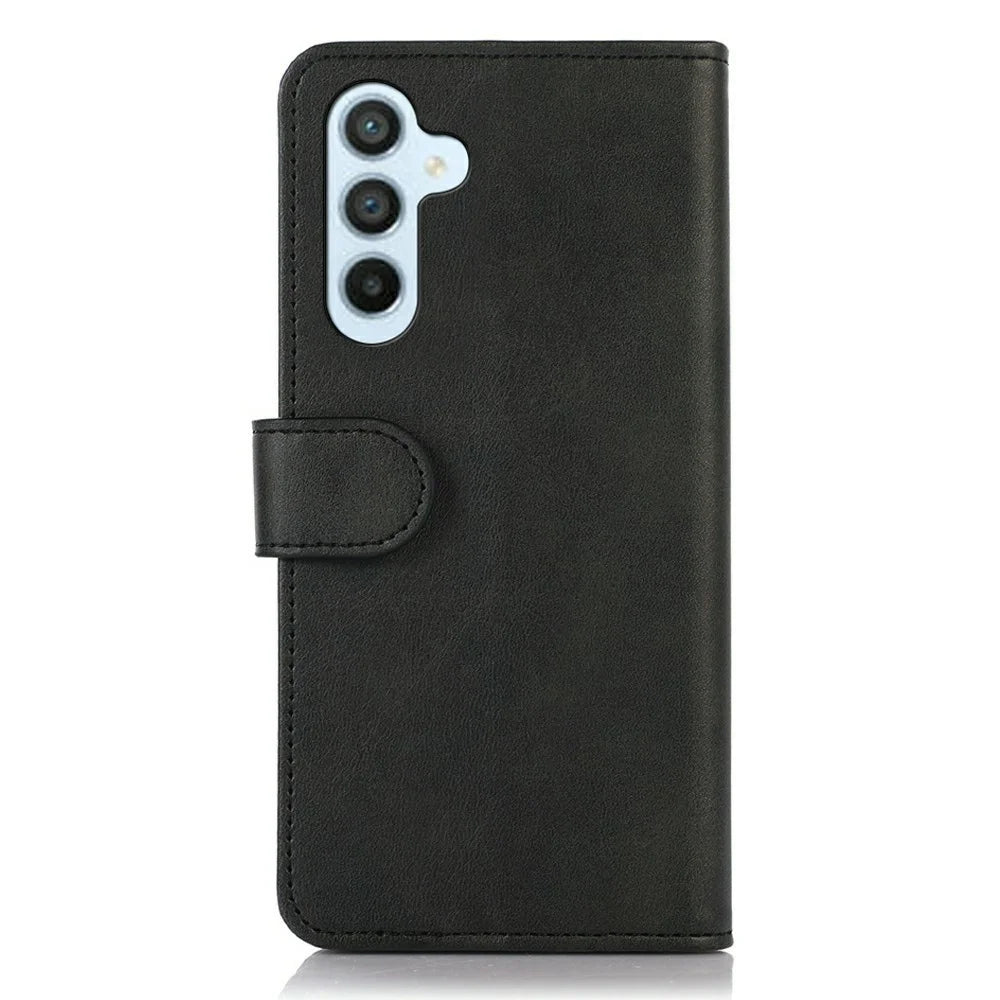 For Samsung Galaxy A18 5G / A18 4G / A17 5G / A17 4G / A26 5G Case Cowhide Texture Leather Wallet Phone Cover with Stand - Black - 7