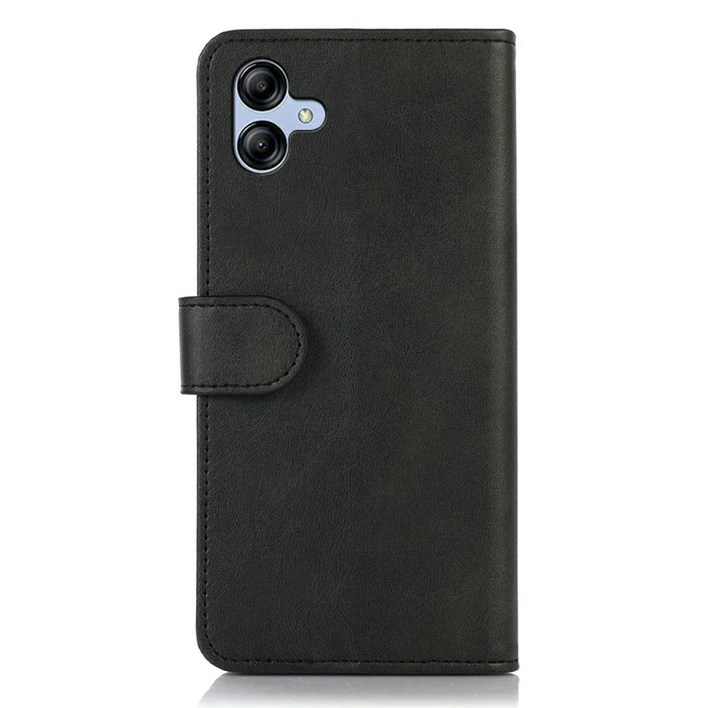 For Samsung Galaxy A08 5G / A08 4G / A07 5G / A07 4G / A06 5G / A06 4G Case Cowhide Texture Leather Wallet Phone Cover with Stand - Black - 7