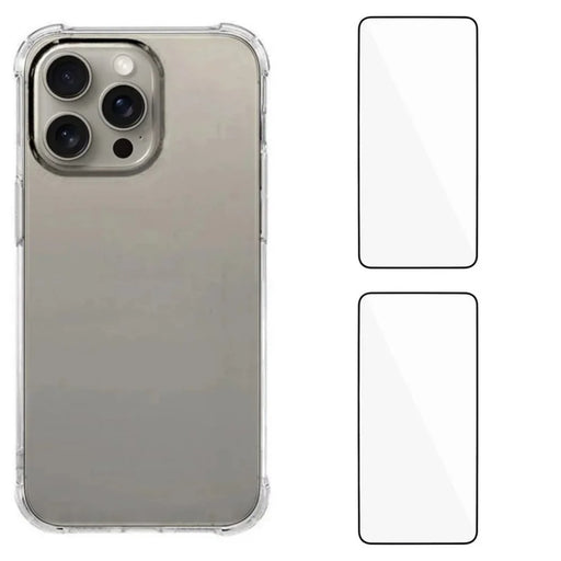 WANLONFENG For iPhone 11 Pro TPU Case  WL3 Series 1.5mm Phone Cover with 2Pcs Tempered Glass (Big Lens Hole) - Transparent - 1