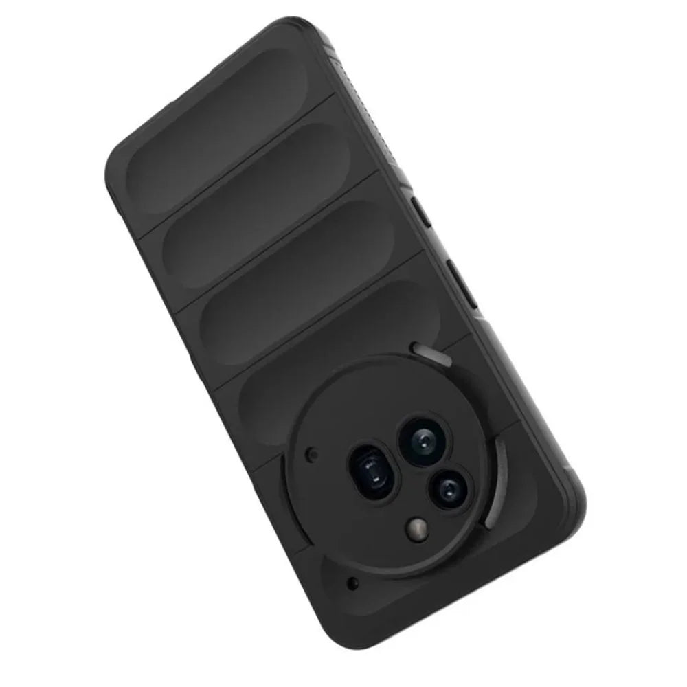 WANLONFENG For Nothing Phone (3a) Pro TPU Case  HD Series Anti Slip Phone Cover with Tempered Glass - Black - 5